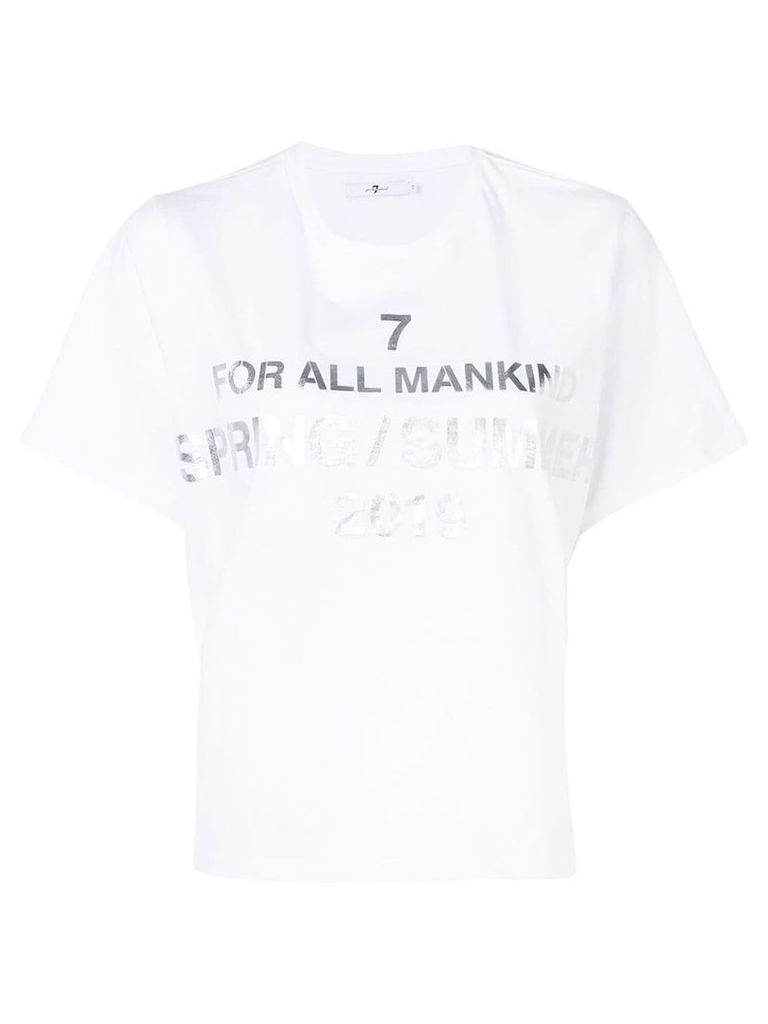 7 For All Mankind regular logo T-shirt - White