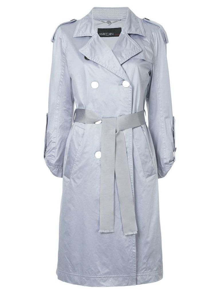 Marc Cain belted trench coat - PURPLE