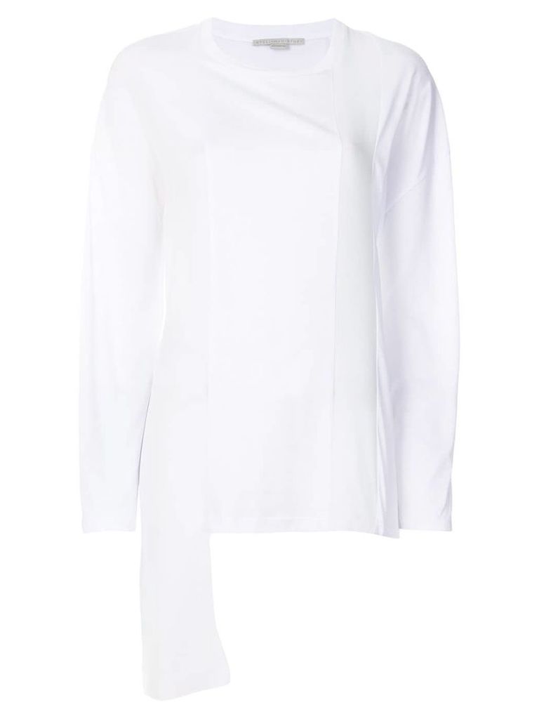 Stella McCartney asymmetric panelled sweater - White