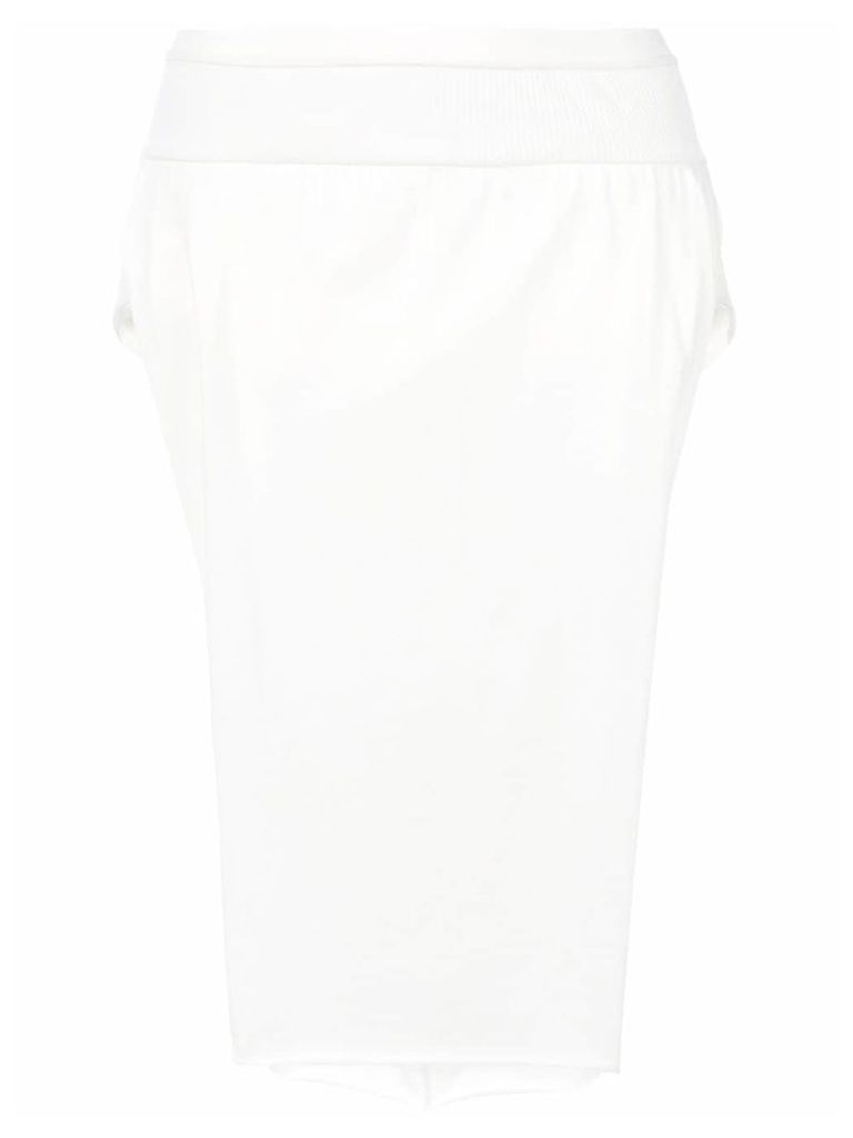 Rick Owens side slit skirt - White