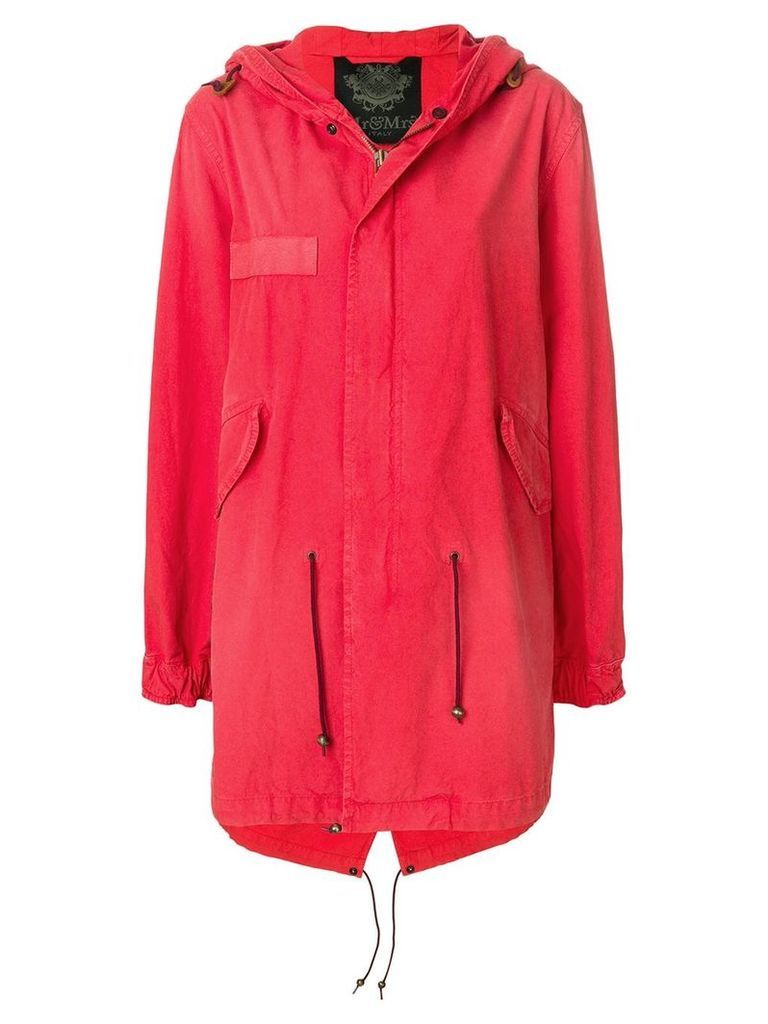 Mr & Mrs Italy tropical print parka coat - Red