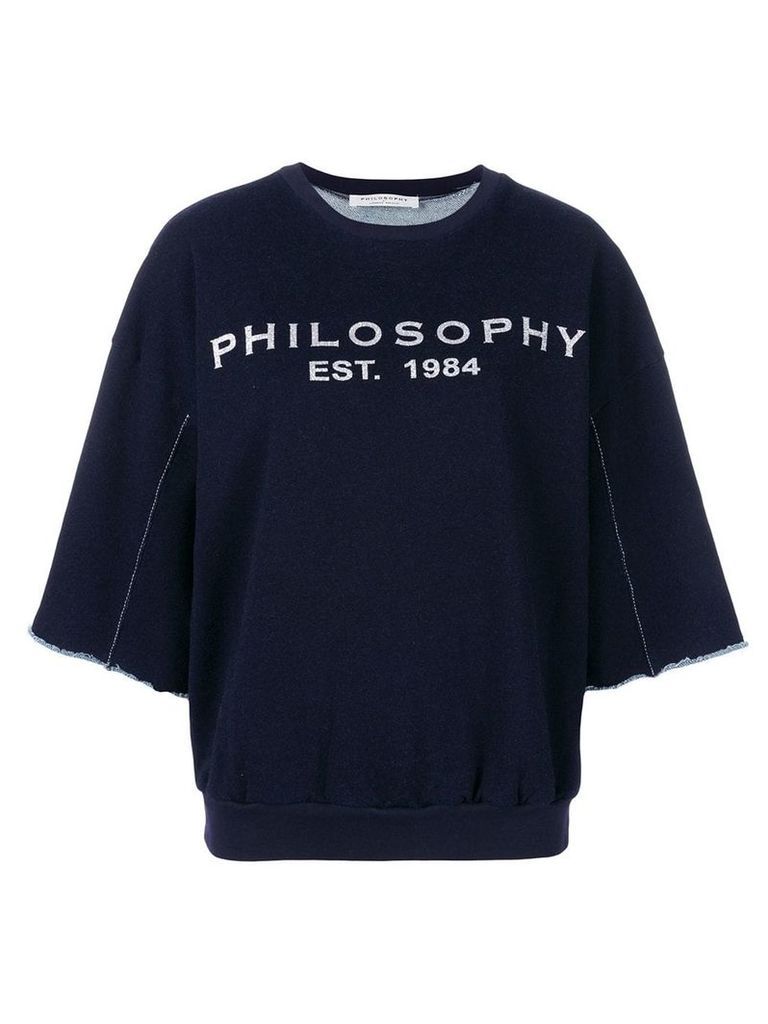 Philosophy Di Lorenzo Serafini logo print sweatshirt - Blue