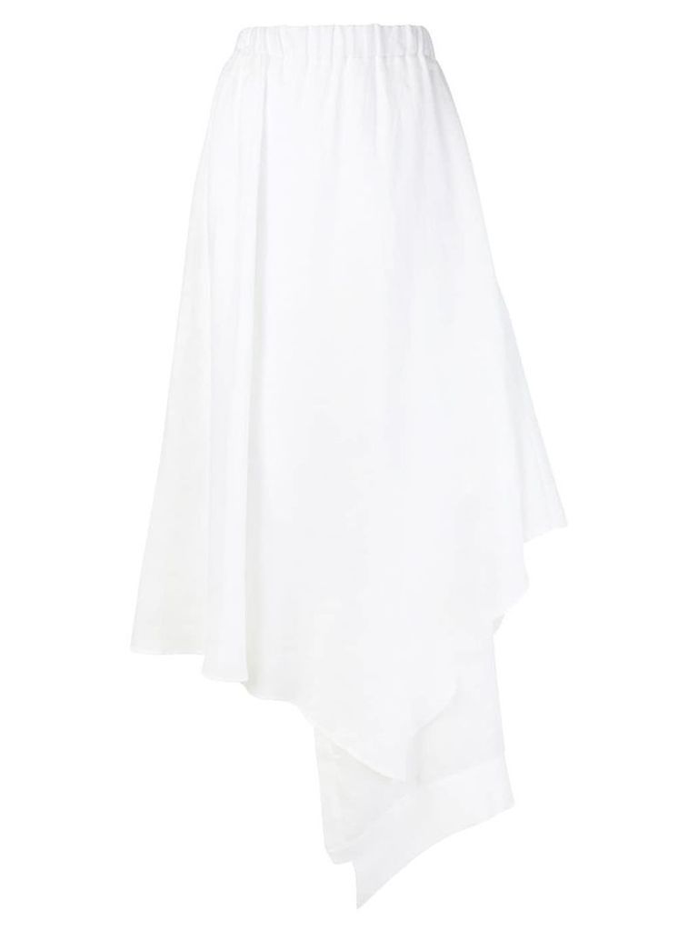 Balossa White Shirt asymmetric midi skirt