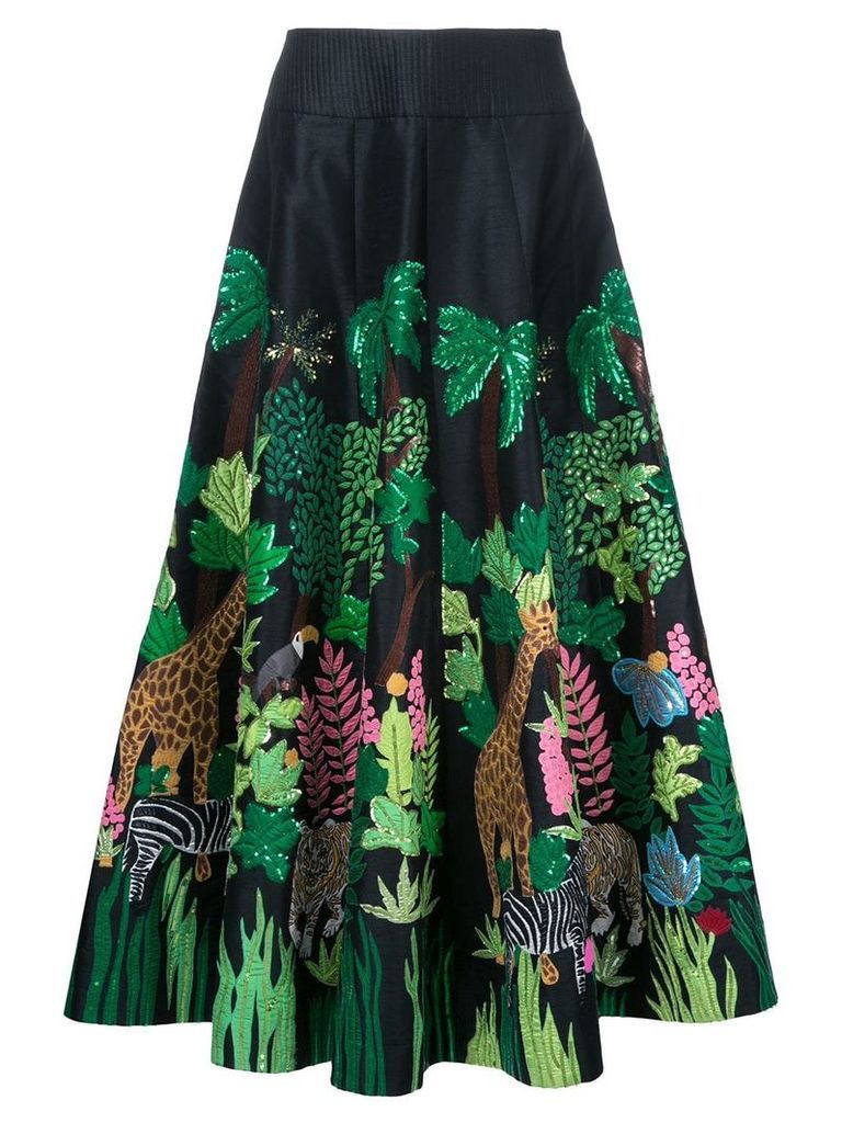 Manish Arora Safari embellished full skirt - Black