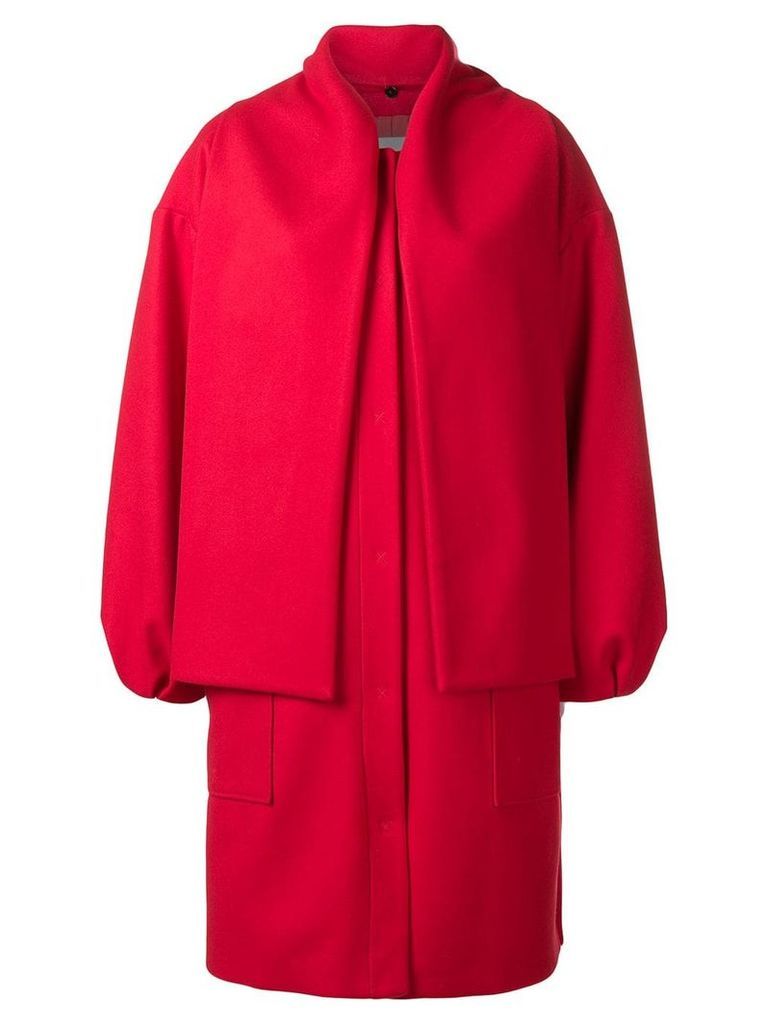 MSGM panelled coat - Red