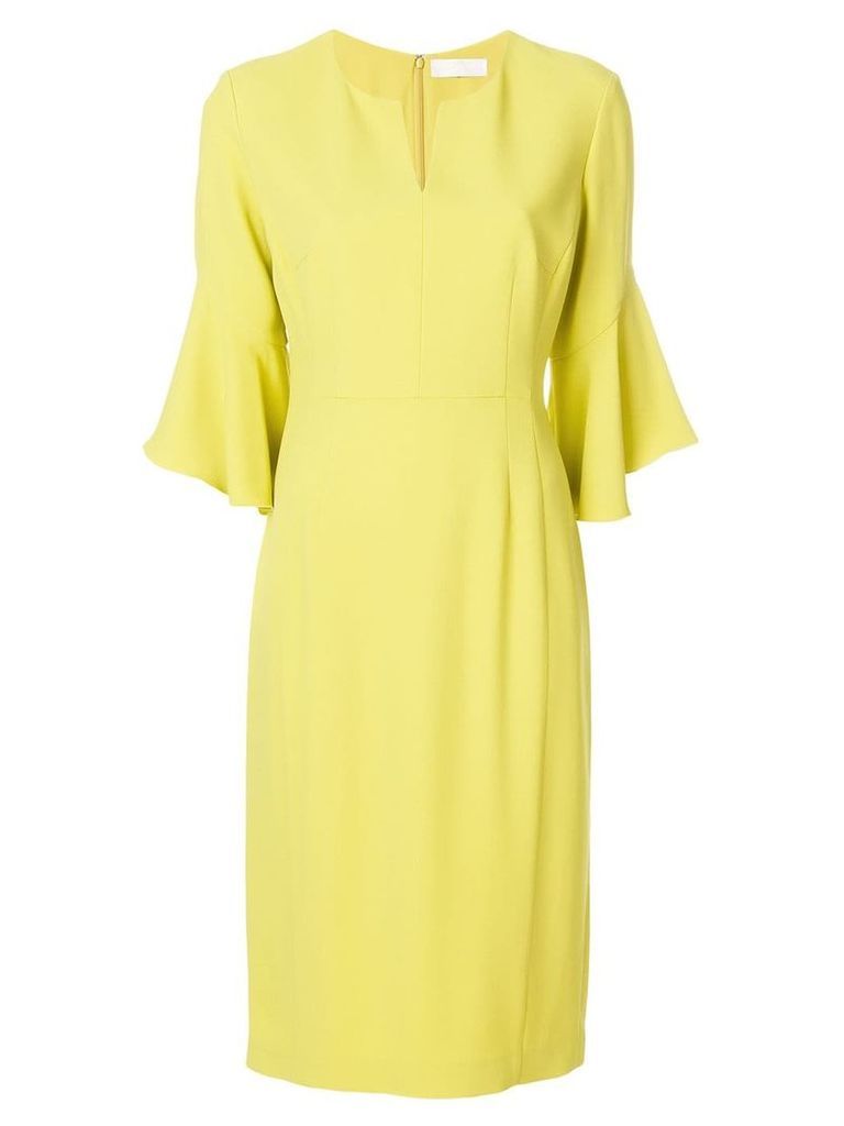 Mantu bell sleeve mid-length dress - Yellow