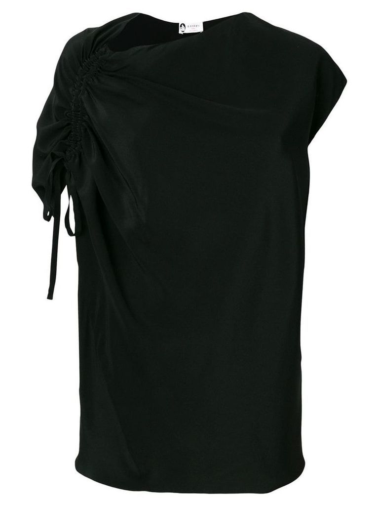 Lanvin asymmetric drawstring blouse - Black