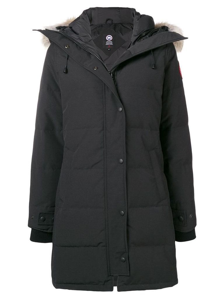 Canada Goose hooded mid-length coat - Black