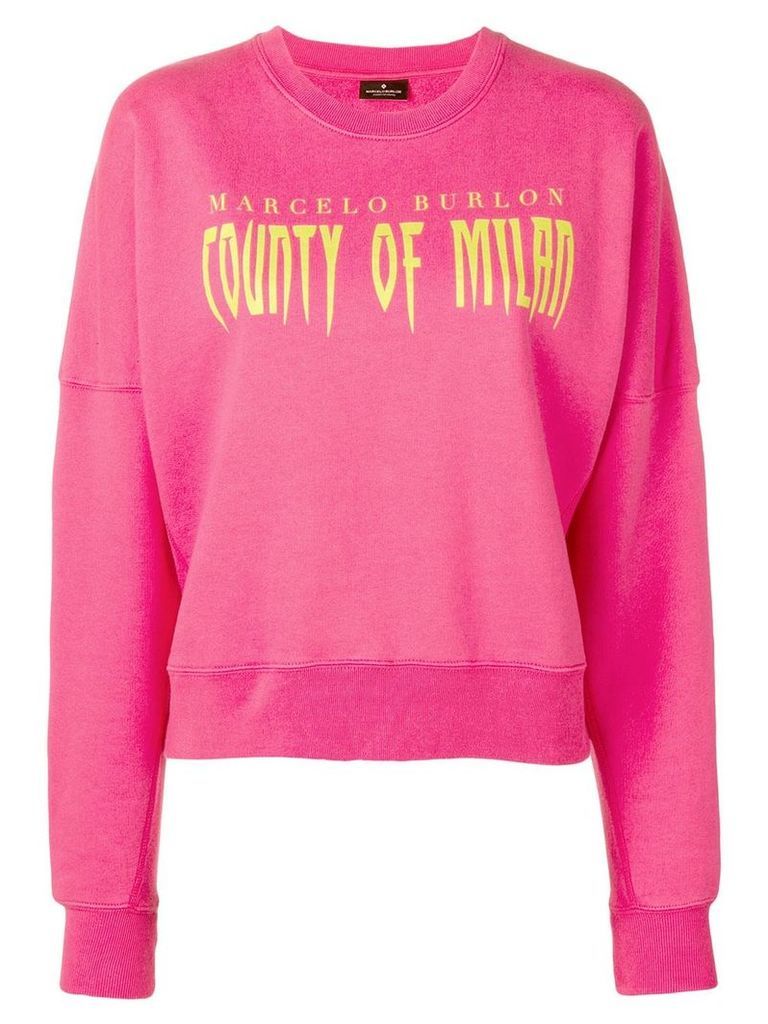 Marcelo Burlon County Of Milan logo sweatshirt - Pink