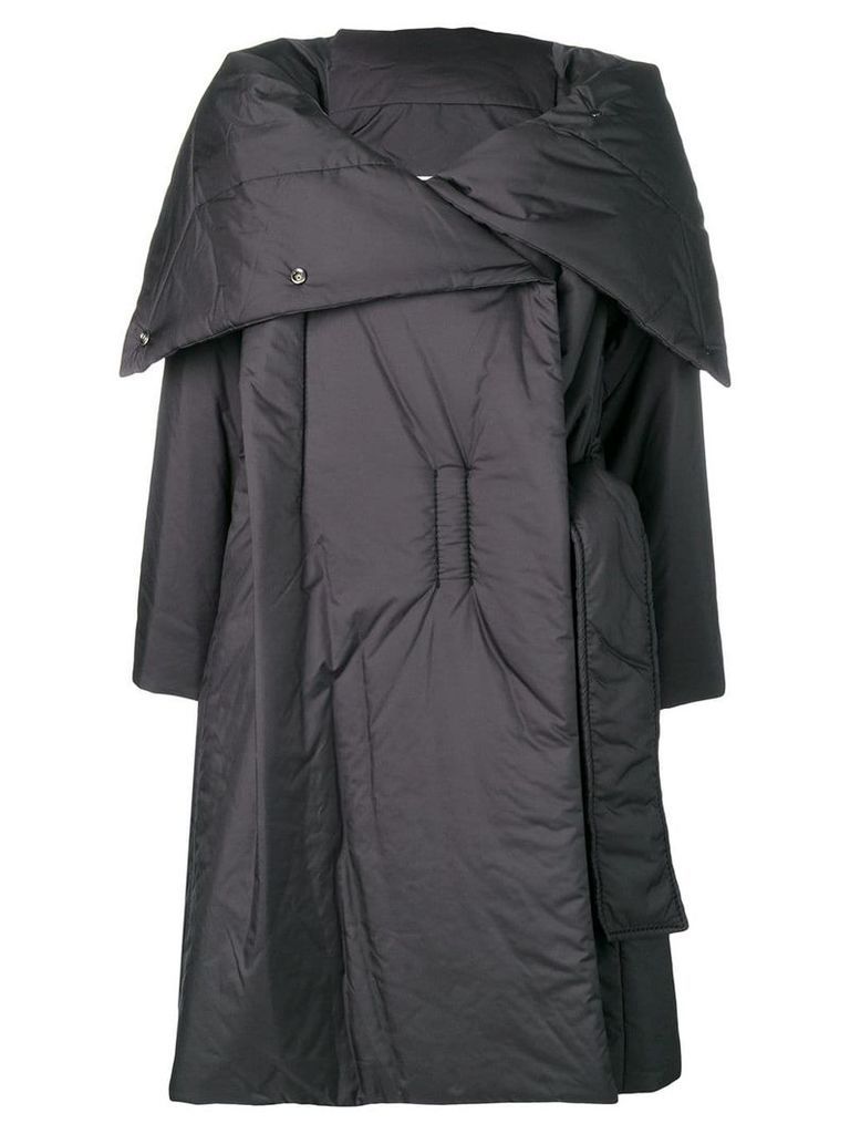 Issey Miyake foldover padded coat - Black