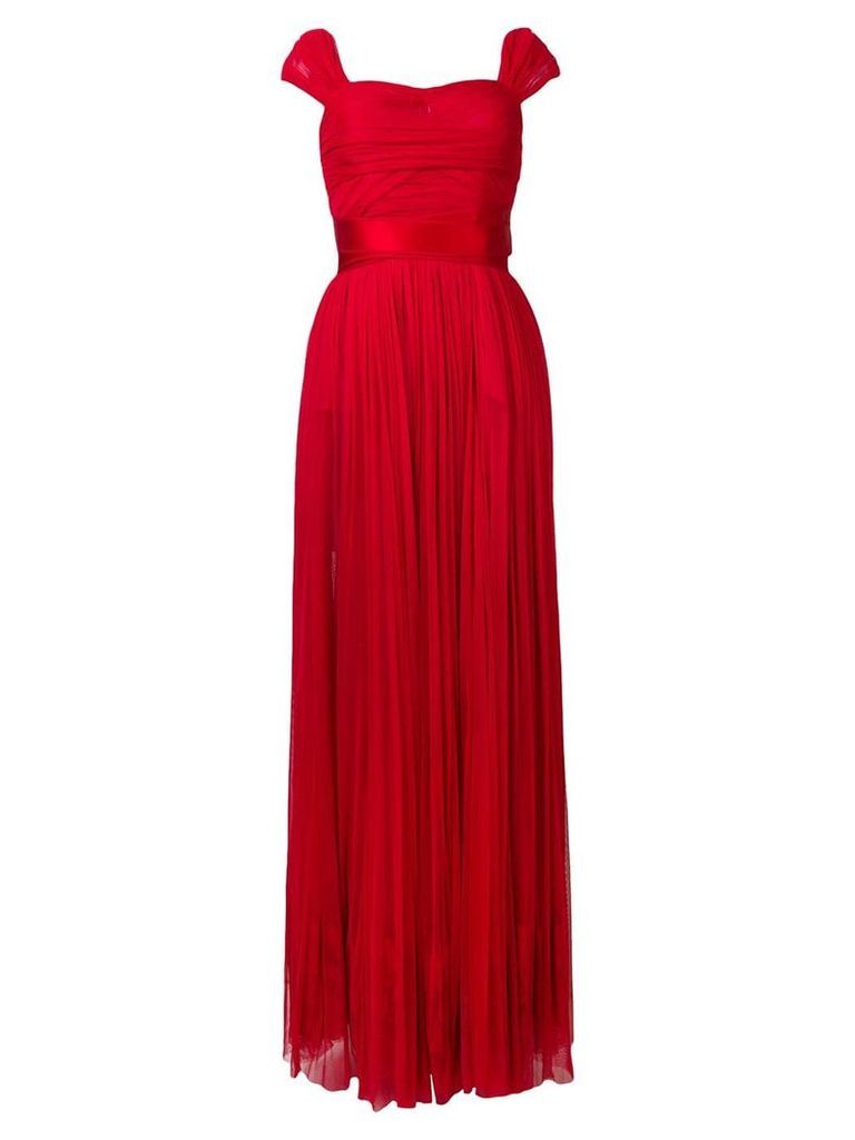 Dolce & Gabbana short-sleeve flared maxi dress
