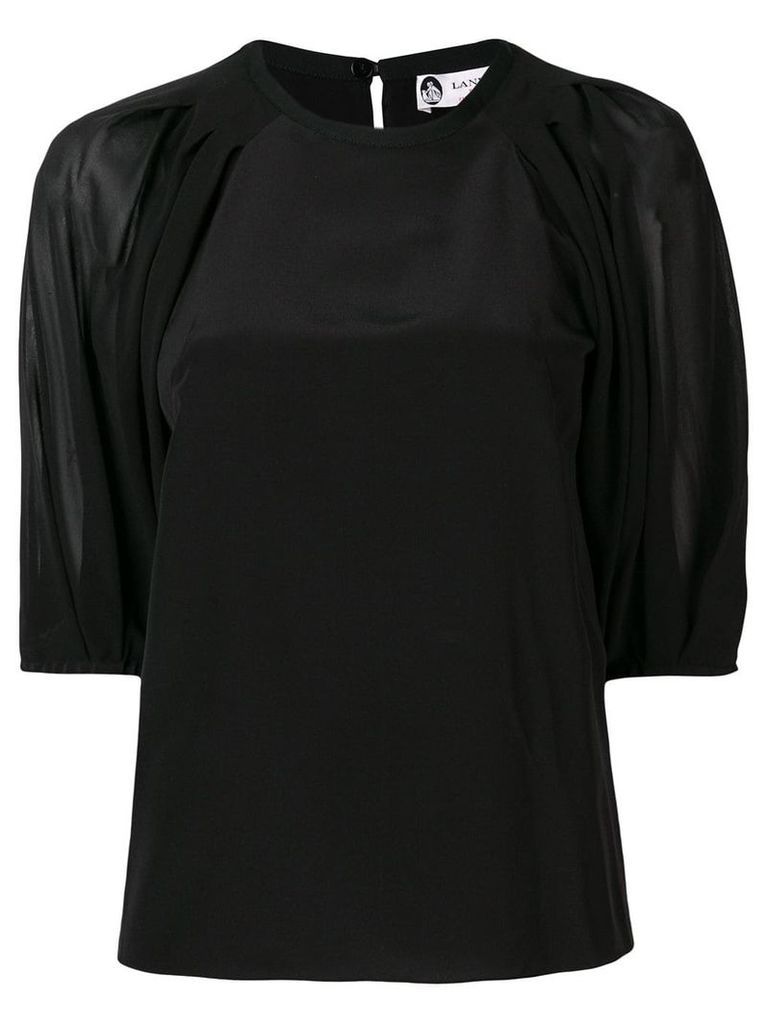 LANVIN short sleeved blouse - Black