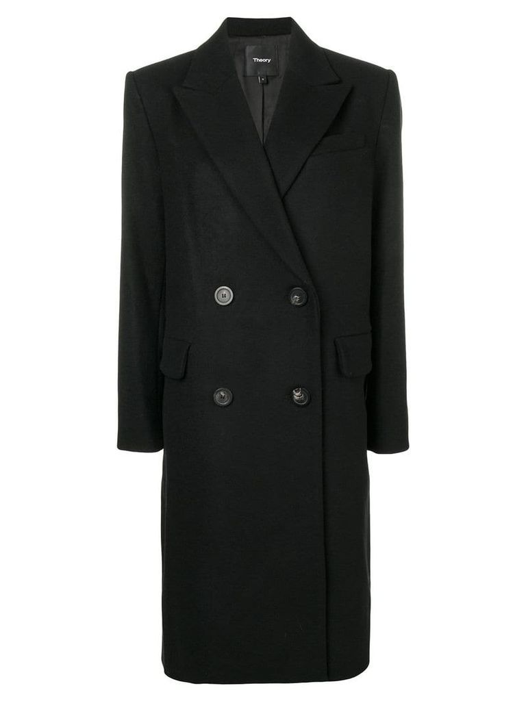 Theory double breasted coat - Black