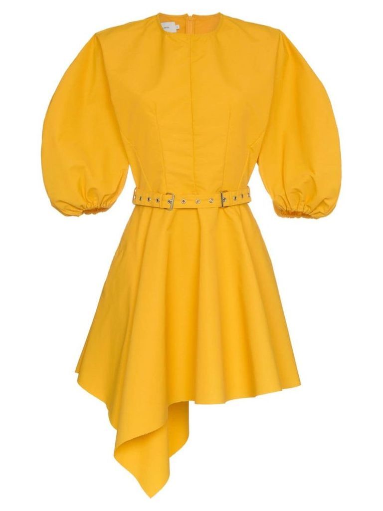 Marques'Almeida Asymmetric Belted Mini Dress - Yellow