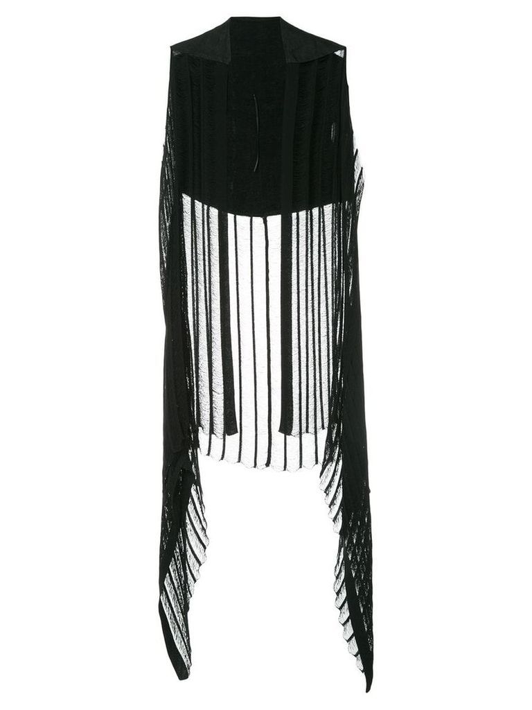 Masnada long asymmetric waistcoat - Black