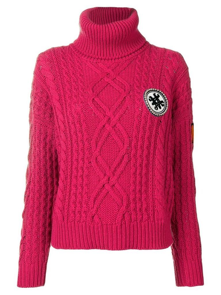 Mr & Mrs Italy logo roll-neck sweater - PINK
