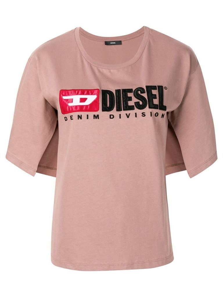 Diesel Logo split-sleeve T-Shirt - Pink