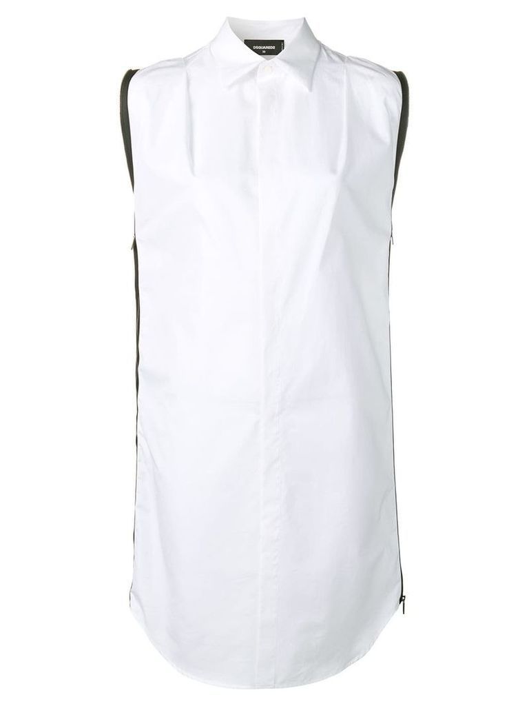 Dsquared2 side zips shirt dress - White