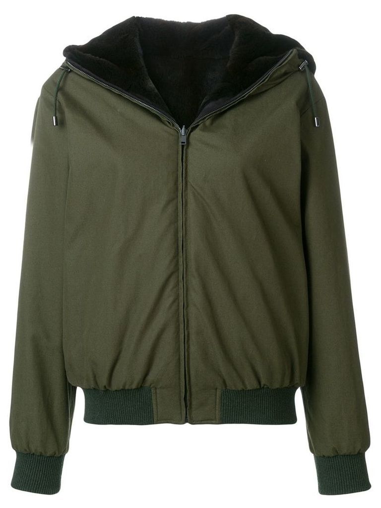 Holland & Holland reversible fur hooded jacket - Green