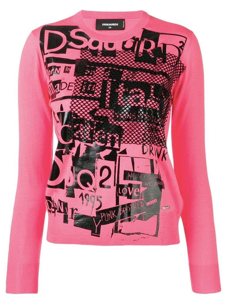 Dsquared2 logo print sweater - Pink