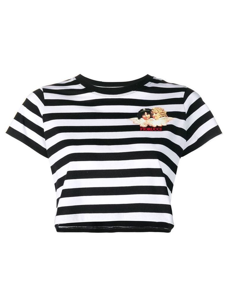 Fiorucci striped logo T-shirt - Black