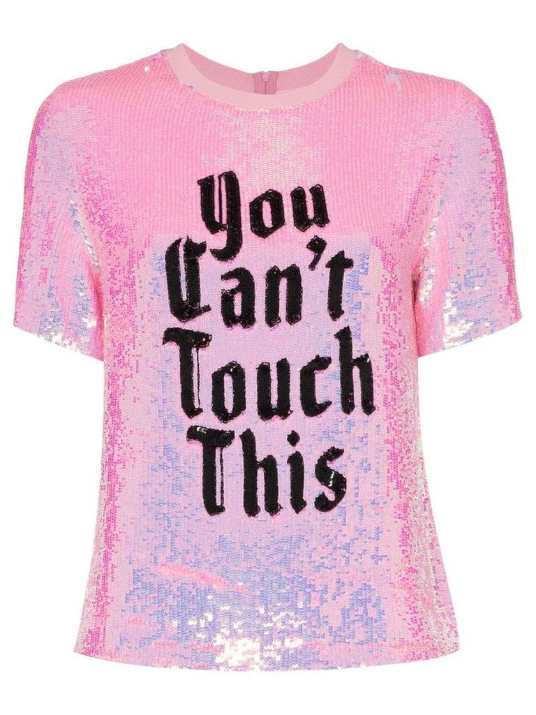 Ashish x browns you can't touch this sequin T-shirt - PINK