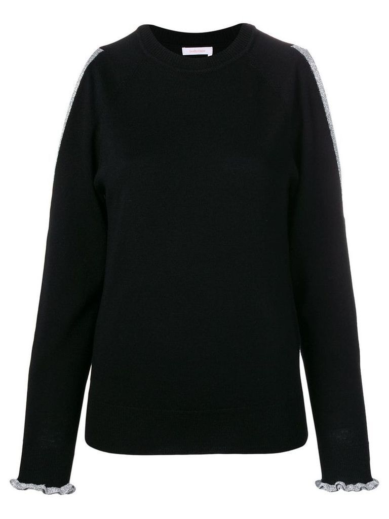 See by Chloé naked shoulder sweater - Black