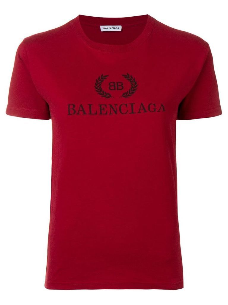 Balenciaga logo printed T-shirt - Red