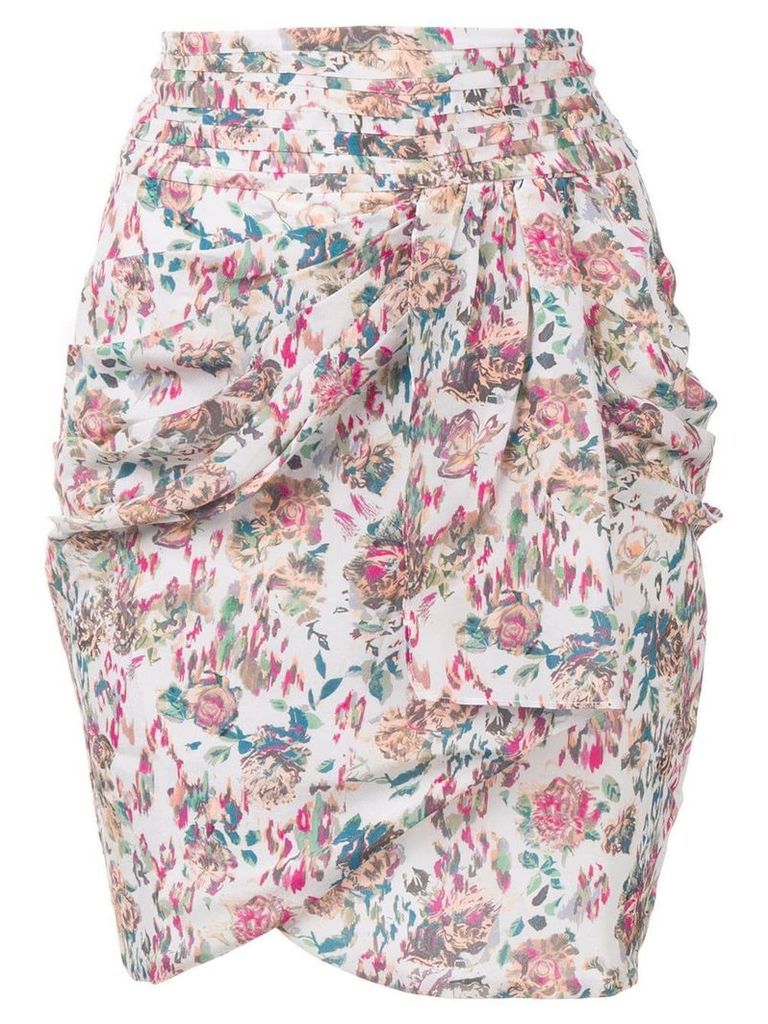 IRO floral print mini skirt - NEUTRALS