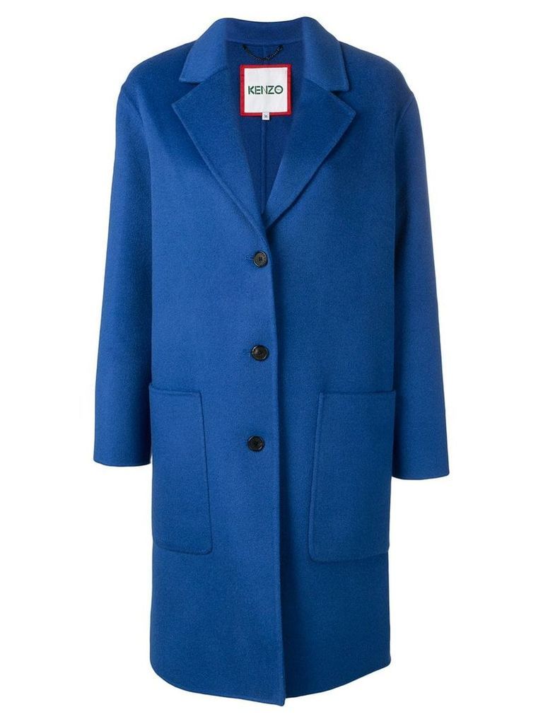 Kenzo single breasted overcoat - Blue