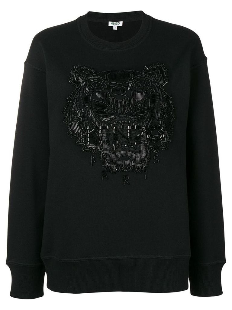 Kenzo embellished tiger sweater - Black
