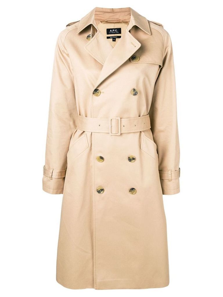 A.P.C. belted trench coat - Neutrals