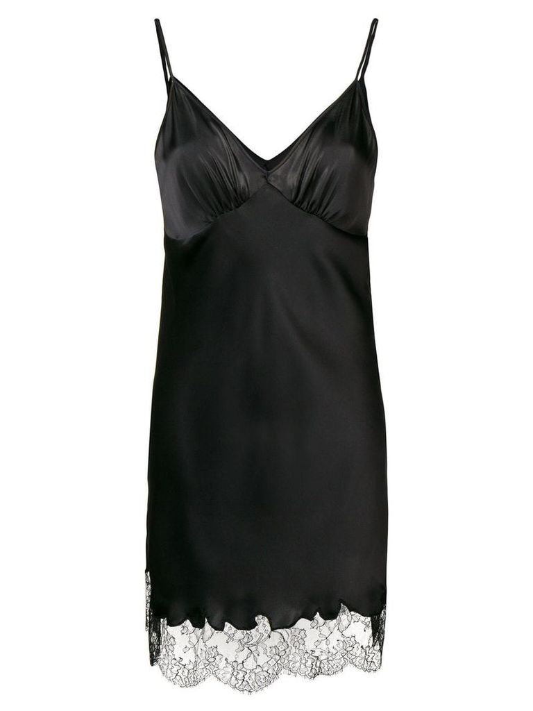 Paco Rabanne lace hem dress - Black