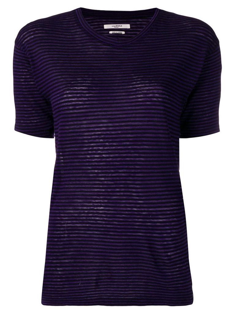 Isabel Marant Étoile striped fitted T-shirt - Purple