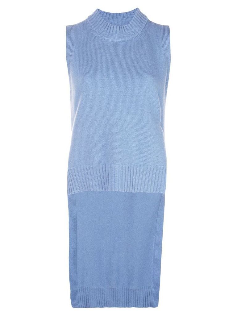 Rosetta Getty asymmetric knitted top - Blue