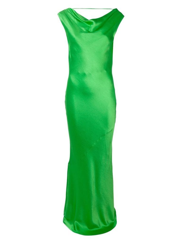 Erika Cavallini open back draped gown - Green