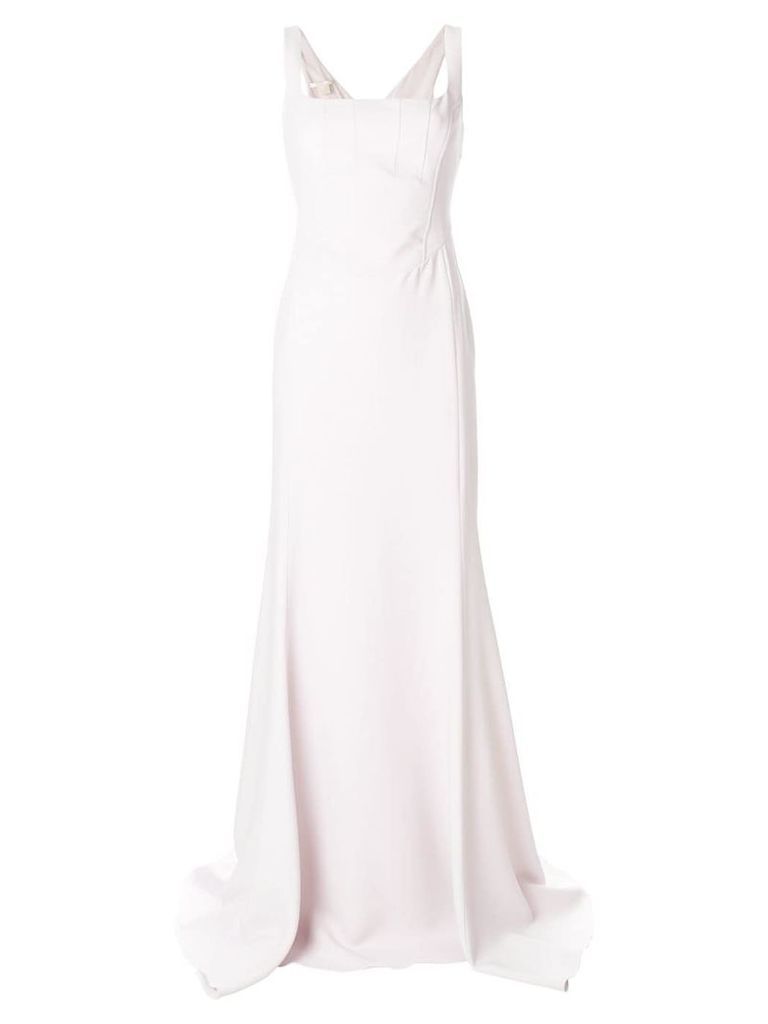 Antonio Berardi fitted bodice flared gown - PINK