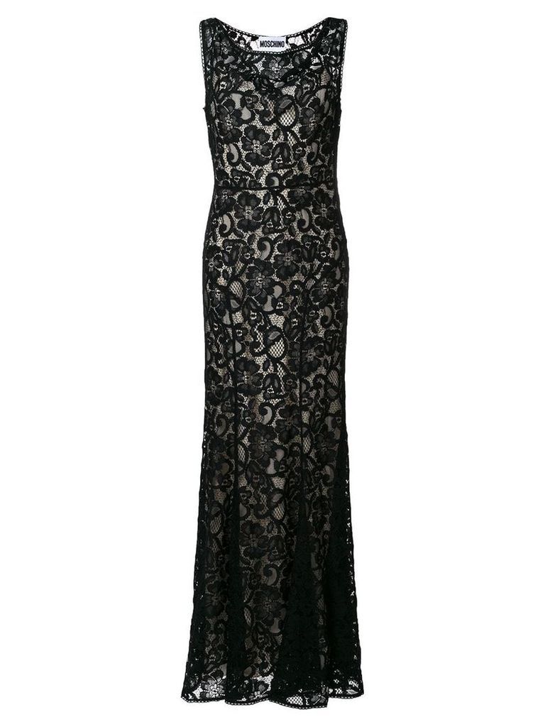 Moschino lace overlay dress - Black