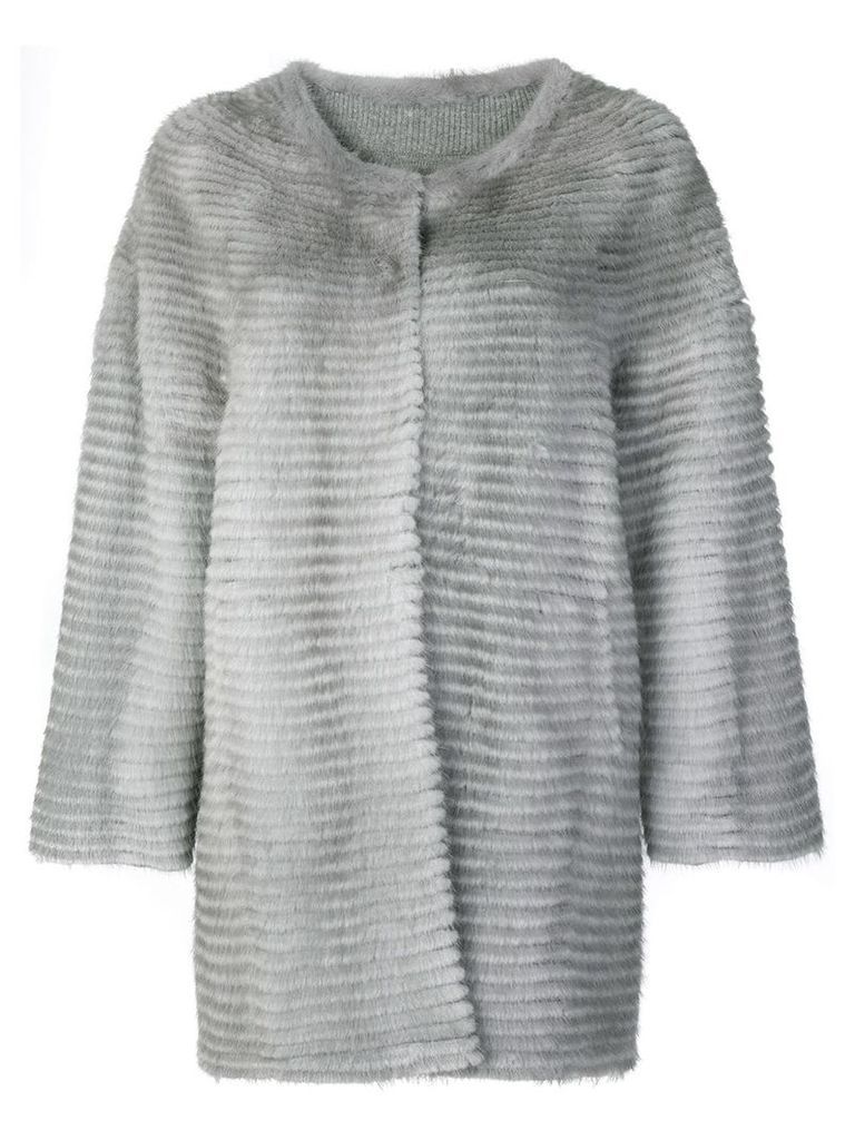 Liska collarless coat - Grey