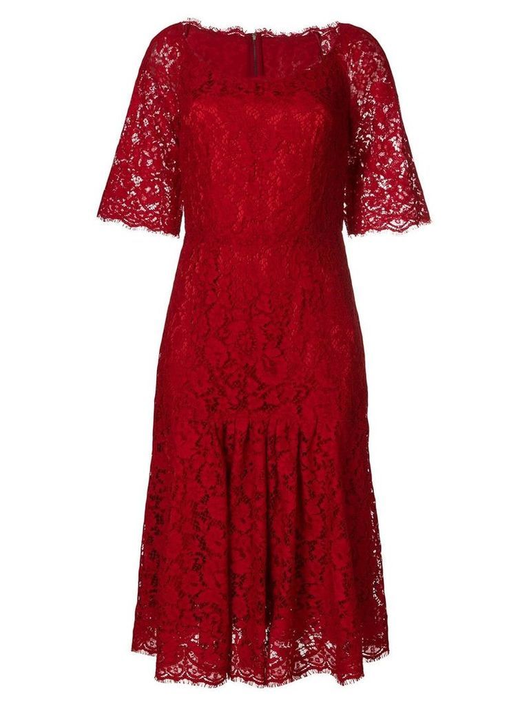 Dolce & Gabbana lace midi dress - Red