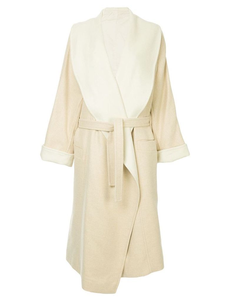 Nehera Cabov belted coat - NEUTRALS