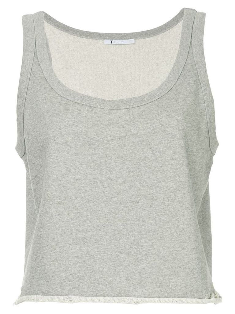 T By Alexander Wang cropped fitted tank top - Grey