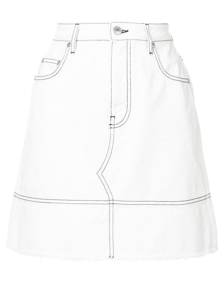 MSGM fitted denim skirt - White