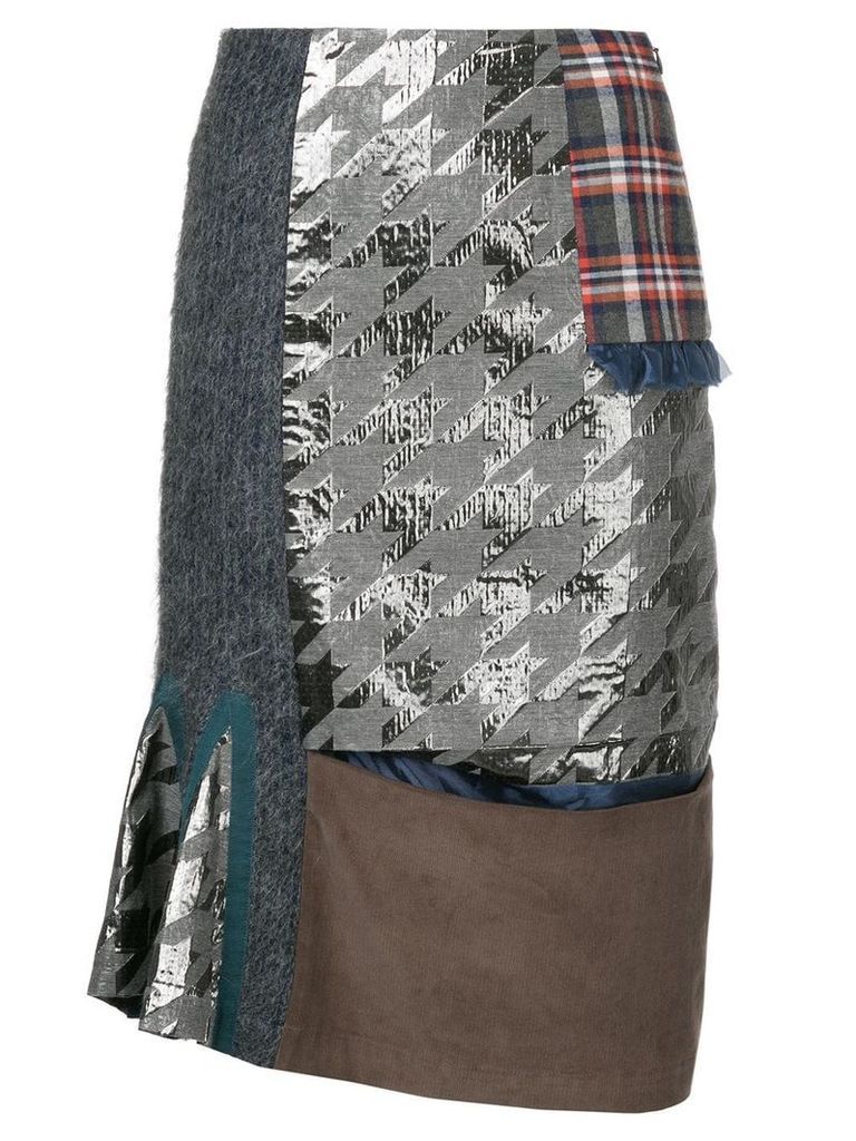 Kolor patchwork skirt - Grey
