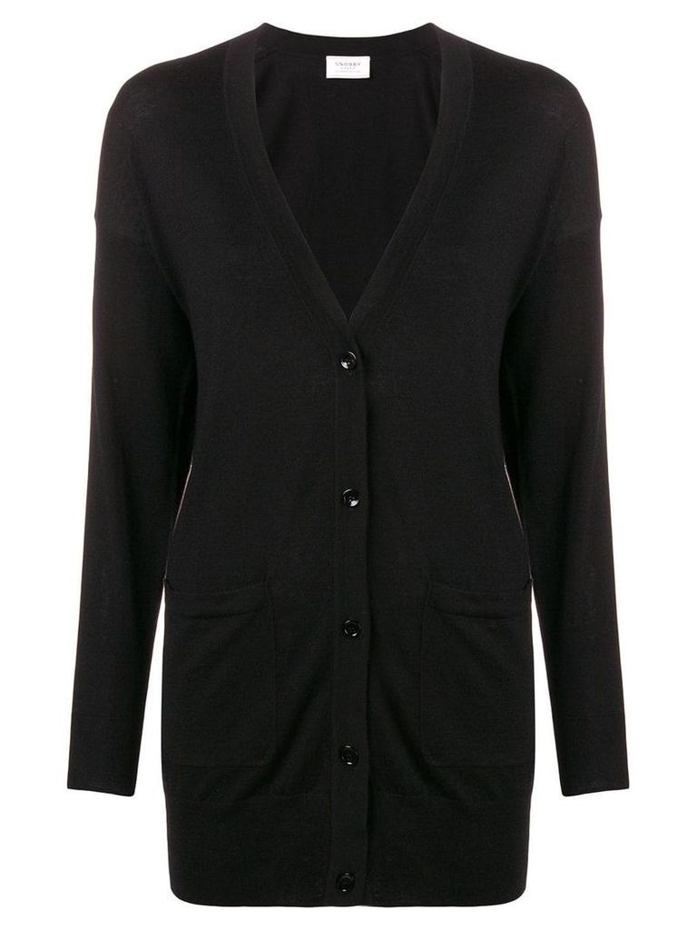 Snobby Sheep long buttoned cardigan - Black