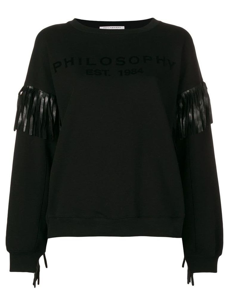 Philosophy Di Lorenzo Serafini fringed sweater - Black