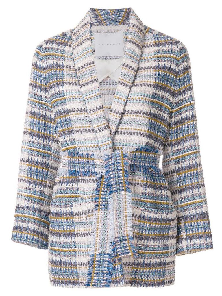 Giada Benincasa belted tweed jacket - Multicolour
