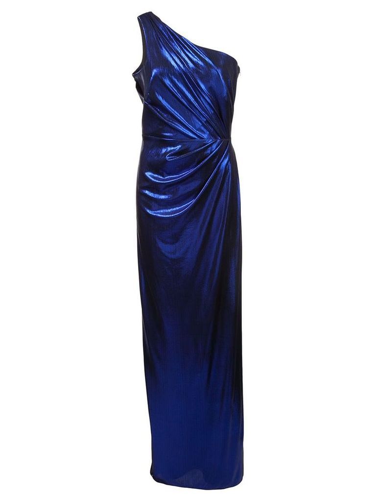 Marchesa Notte one shoulder dress - Blue