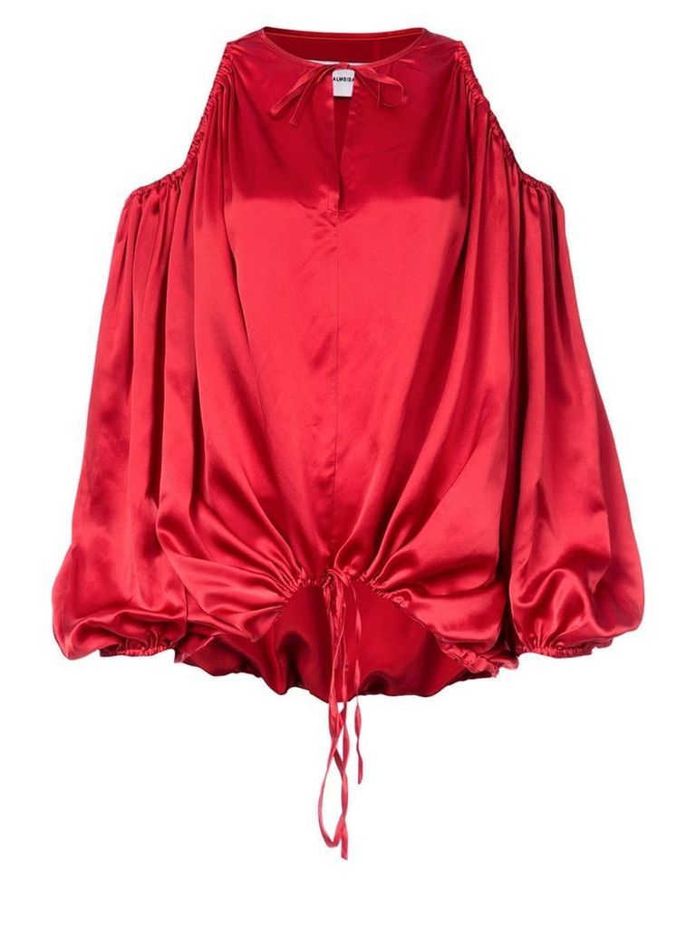 Marques'Almeida cut-out shoulder blouse - Red