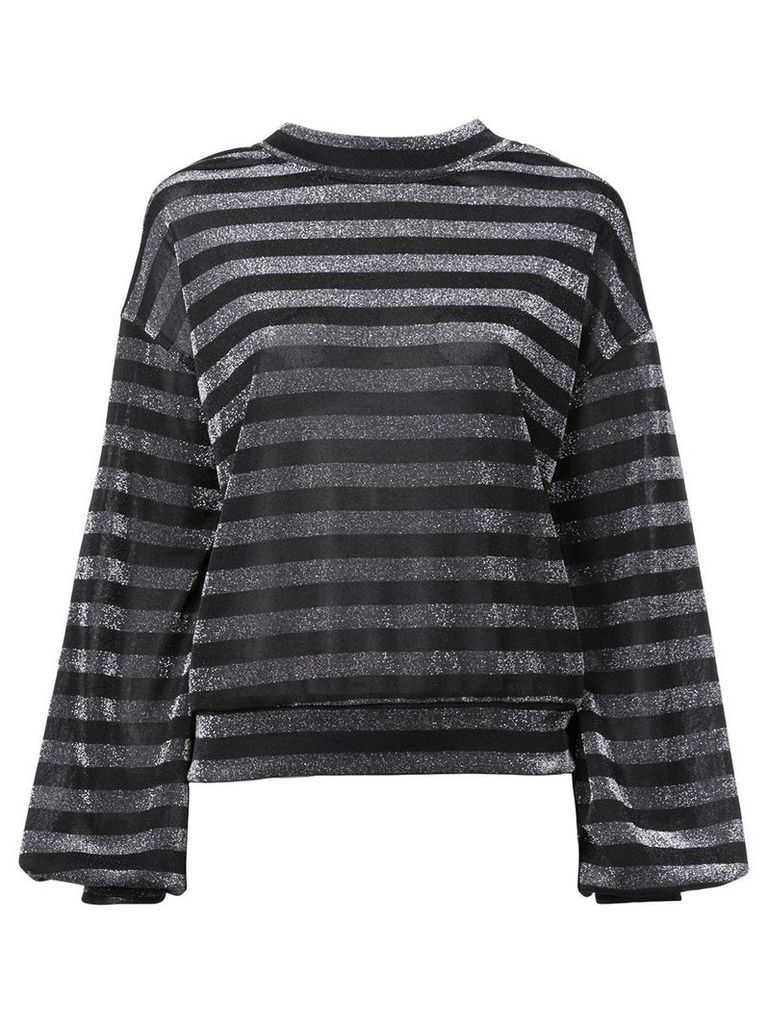 RtA striped lurex sweatshirt - Black